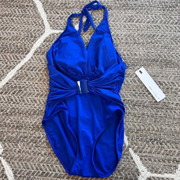 Miracle Suit MagicSuit Halter One Piece Swimsuit Sz US 8 - Picture 1 of 6